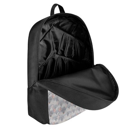 Watercolor Rat Pattern Print 17 Inch Backpack