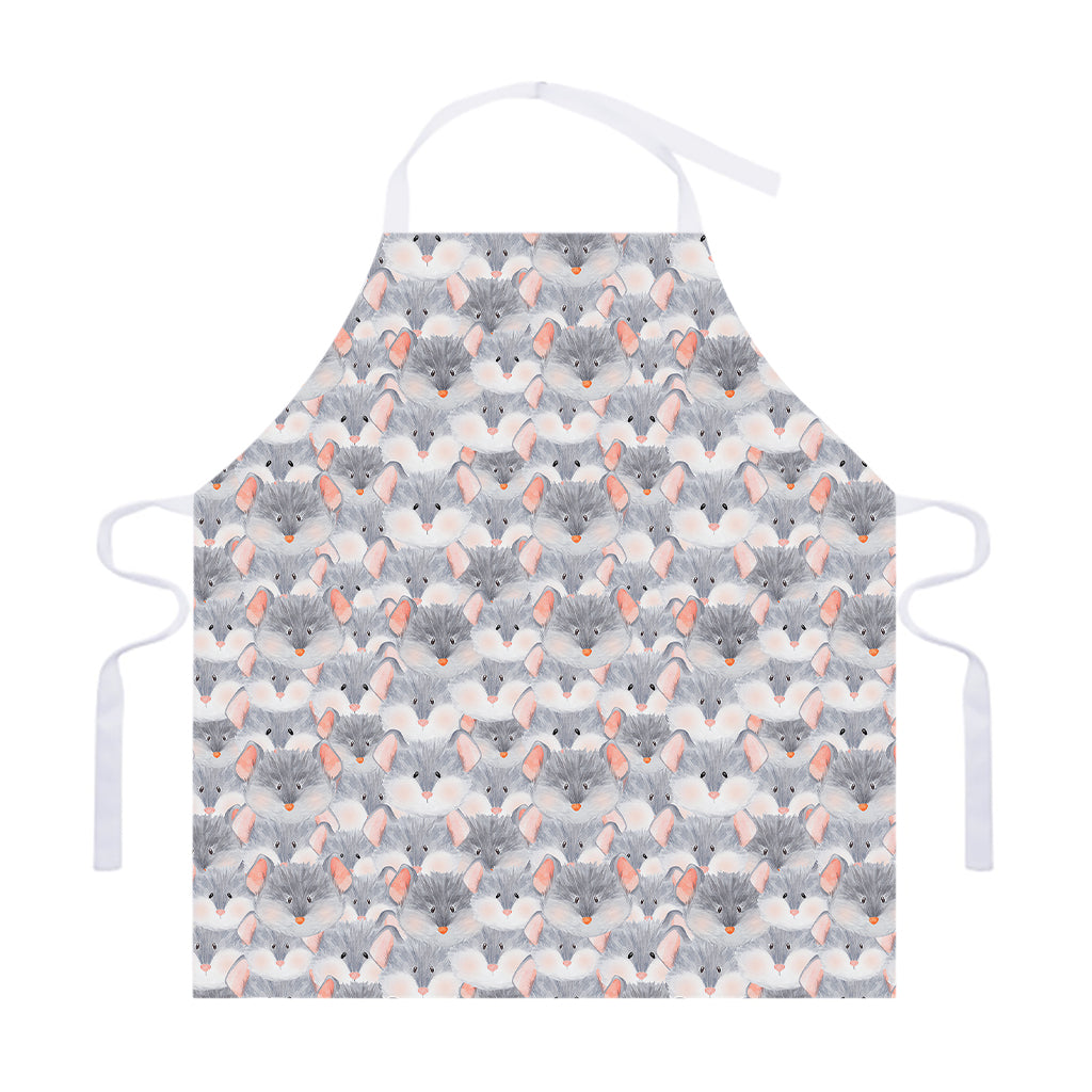 Watercolor Rat Pattern Print Adjustable Apron