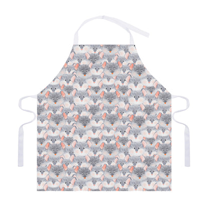 Watercolor Rat Pattern Print Adjustable Apron