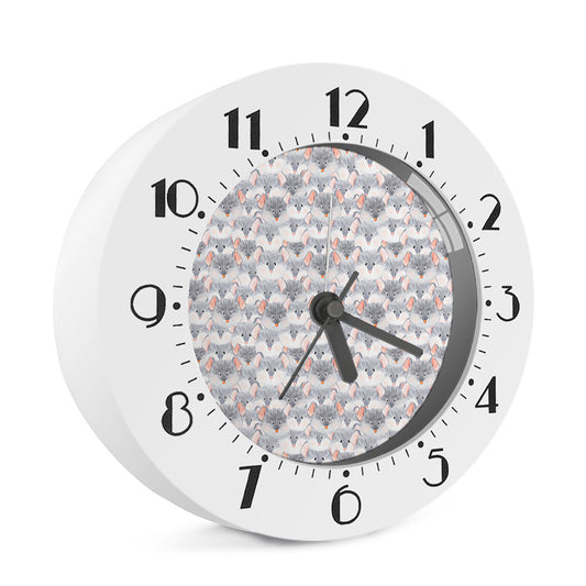 Watercolor Rat Pattern Print Alarm Clock