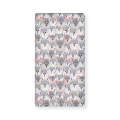 Watercolor Rat Pattern Print Baby Crib Sheet