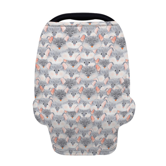 Watercolor Rat Pattern Print Baby Seat Cover