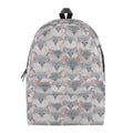 Watercolor Rat Pattern Print School Backpack