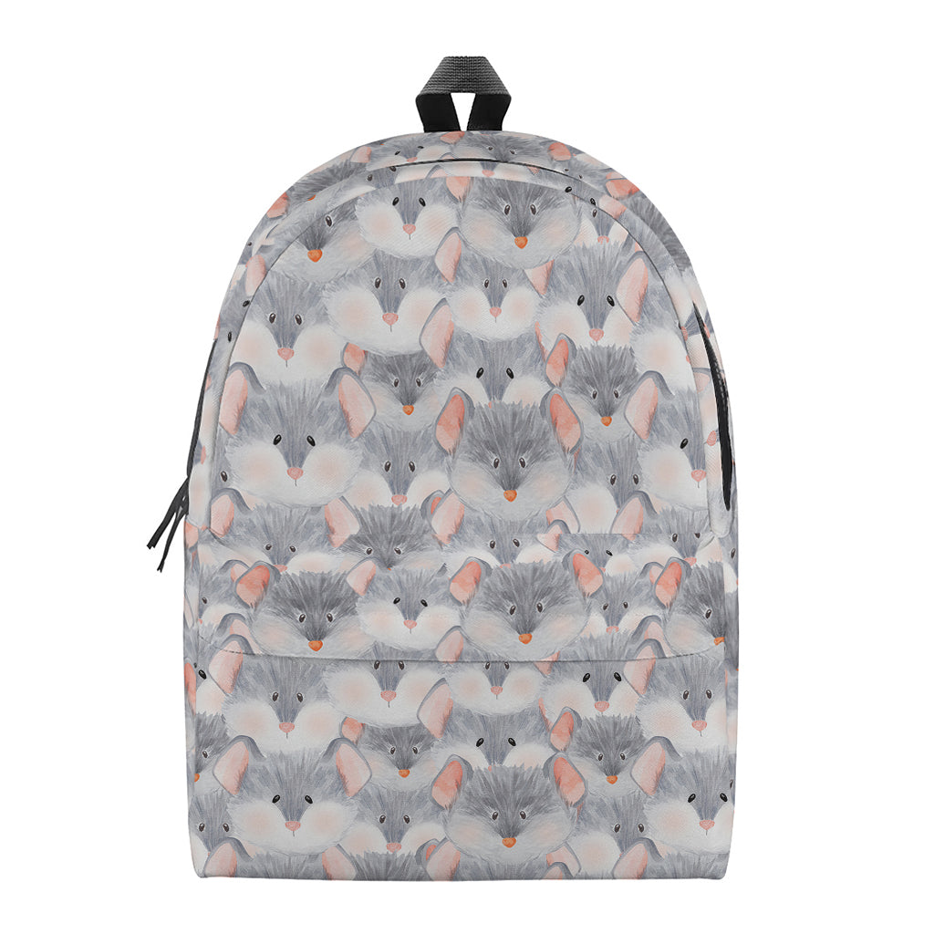 Watercolor Rat Pattern Print Backpack