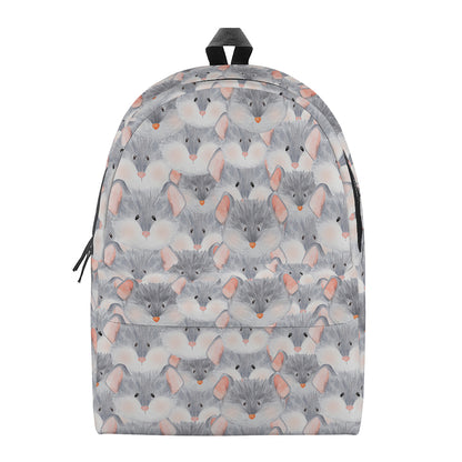 Watercolor Rat Pattern Print Backpack