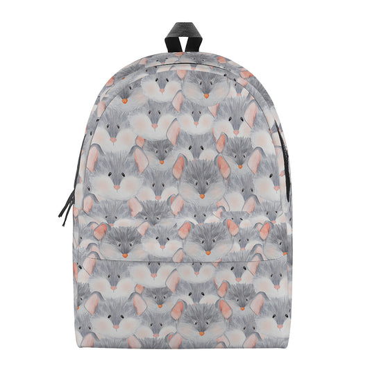 Watercolor Rat Pattern Print Backpack