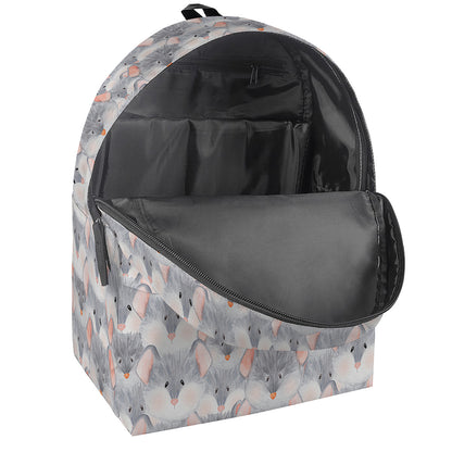 Watercolor Rat Pattern Print Backpack