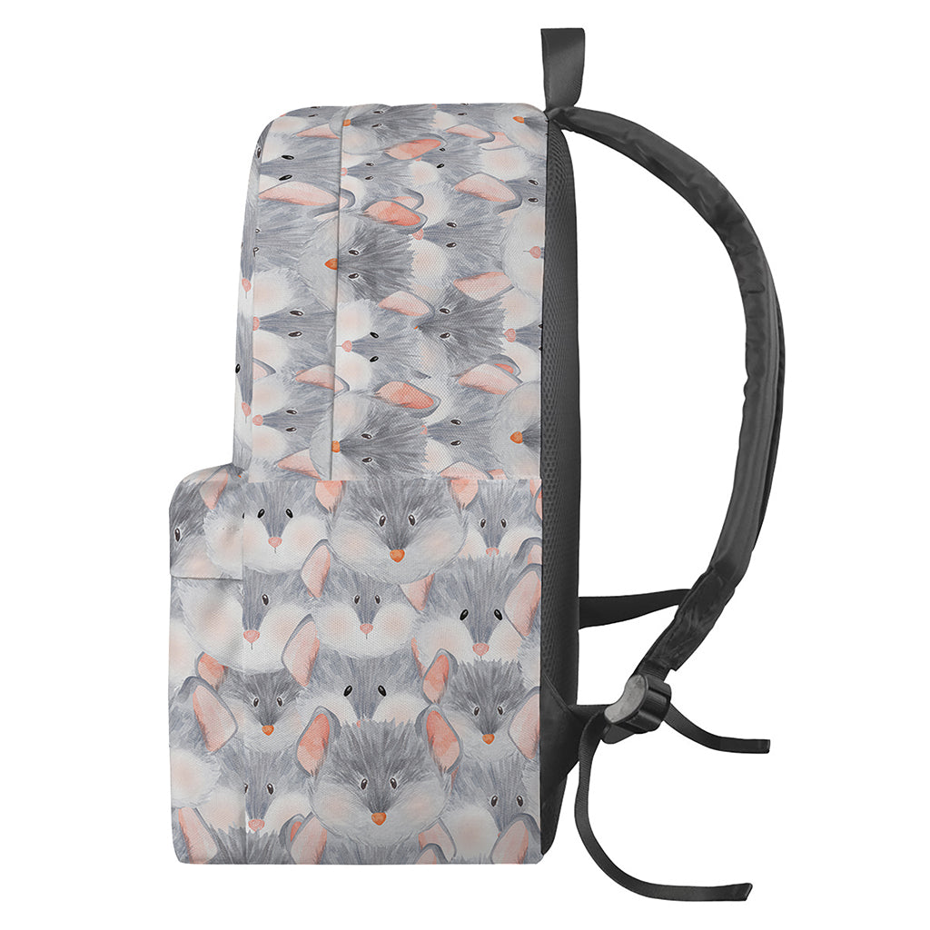 Watercolor Rat Pattern Print Backpack
