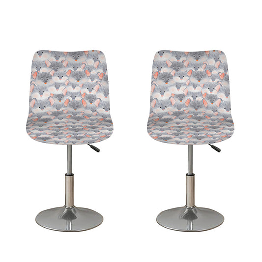 Watercolor Rat Pattern Print Bar Stool Covers