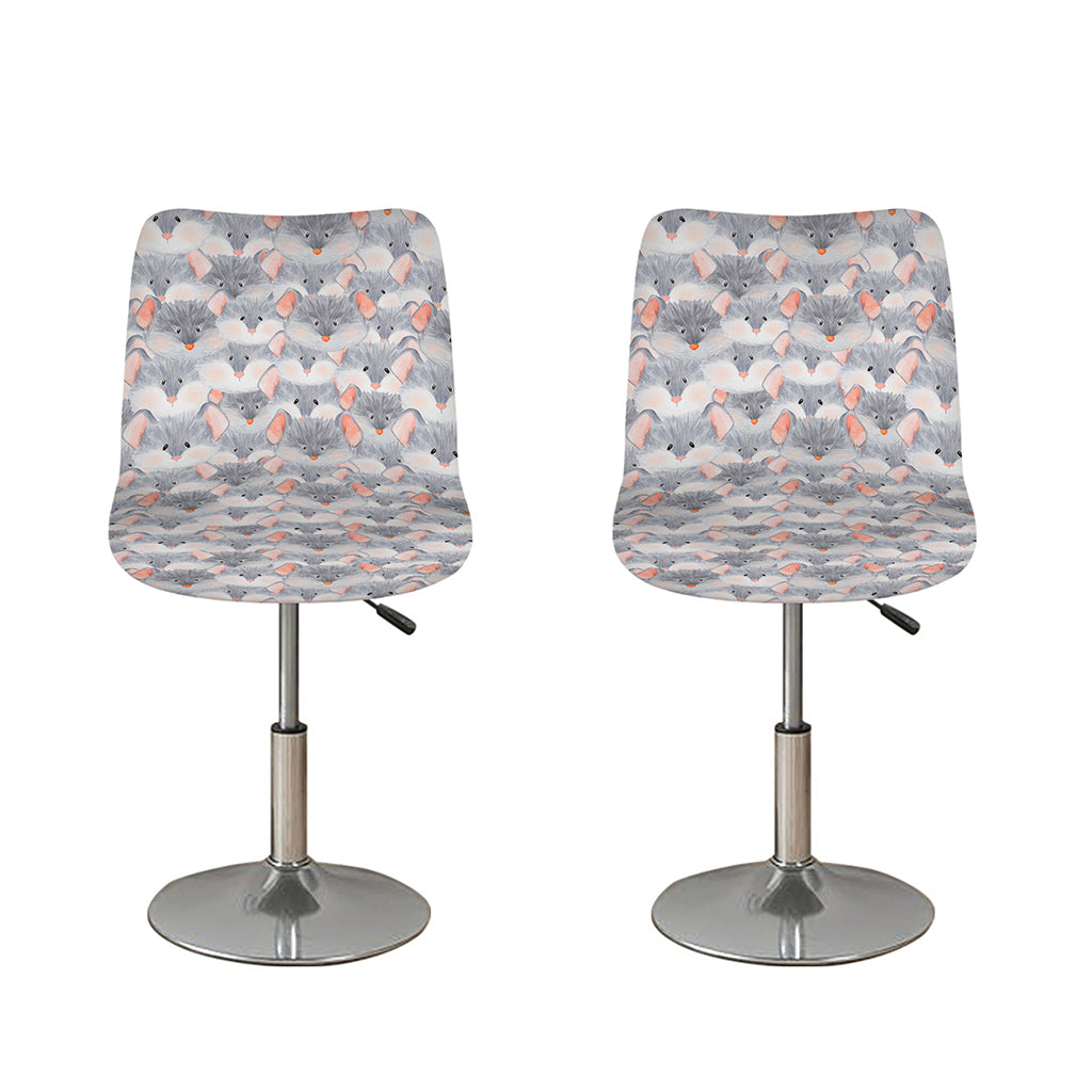 Watercolor Rat Pattern Print Bar Stool Covers