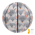 Watercolor Rat Pattern Print Basketball
