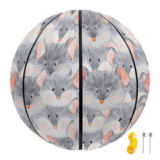 Watercolor Rat Pattern Print Basketball