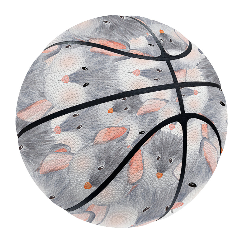 Watercolor Rat Pattern Print Basketball
