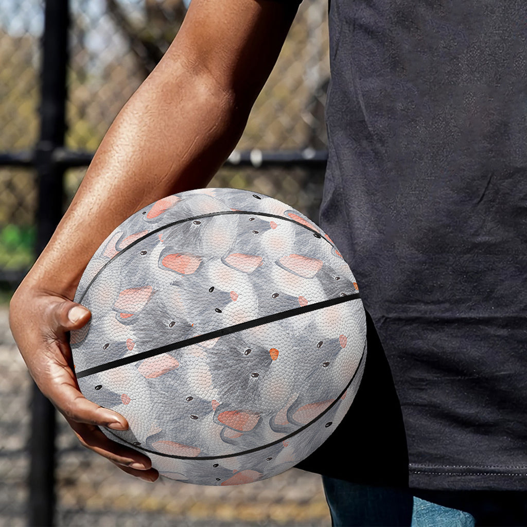 Watercolor Rat Pattern Print Basketball