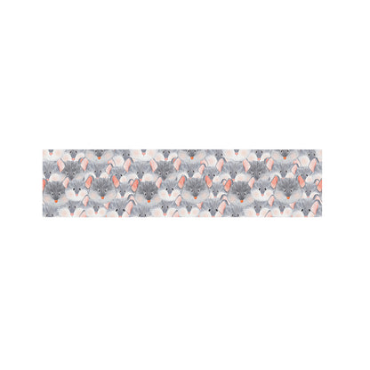 Watercolor Rat Pattern Print Bed Runner