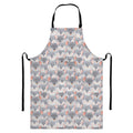 Watercolor Rat Pattern Print Bib Apron With Pocket