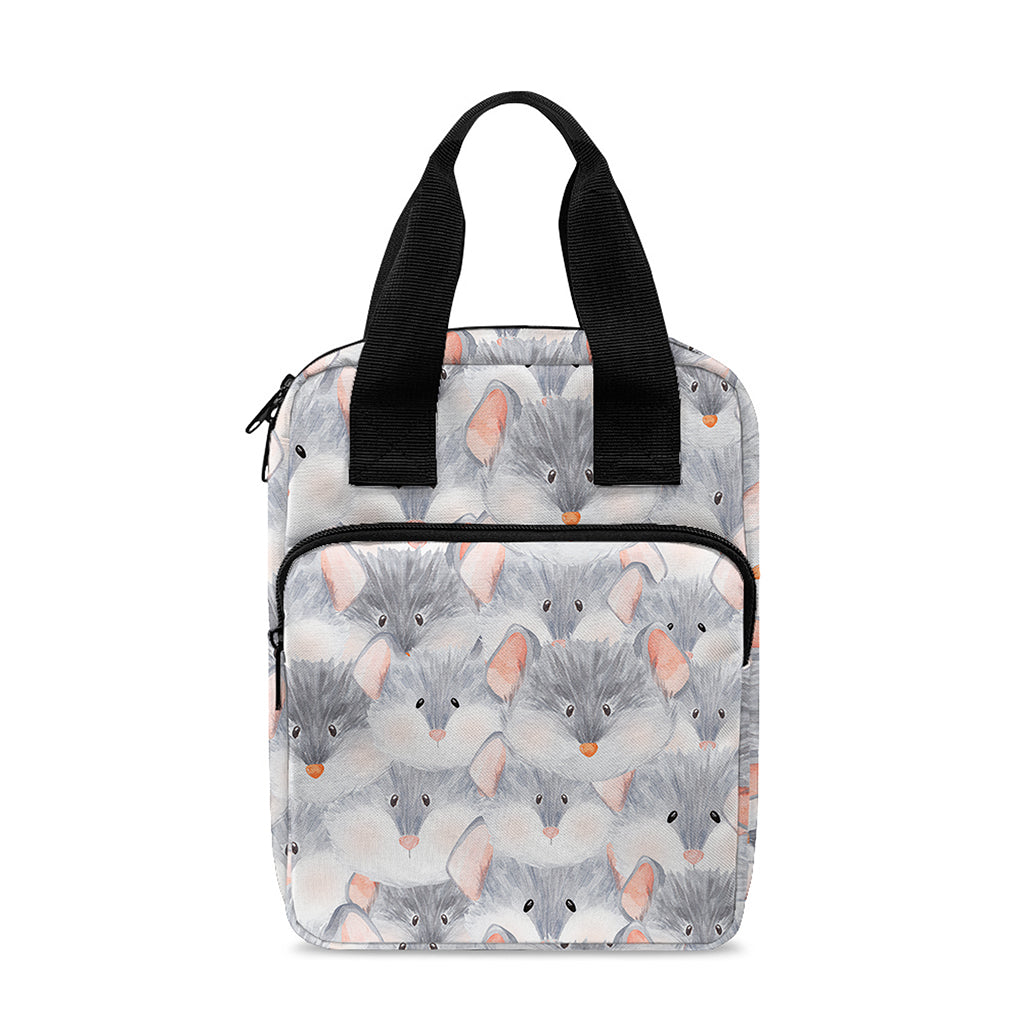 Watercolor Rat Pattern Print Bible Tote Bag