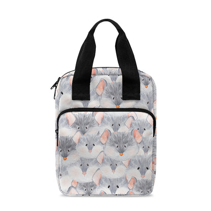 Watercolor Rat Pattern Print Bible Tote Bag