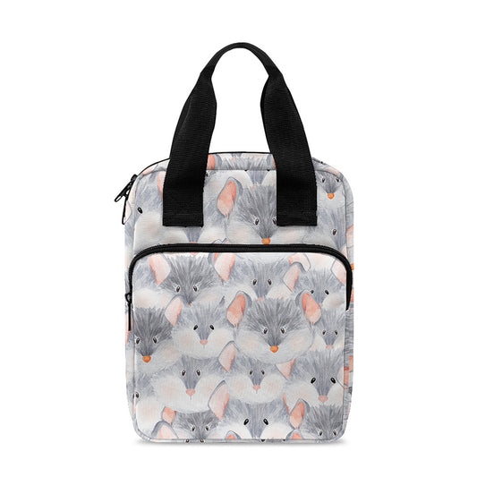 Watercolor Rat Pattern Print Bible Tote Bag