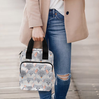 Watercolor Rat Pattern Print Bible Tote Bag