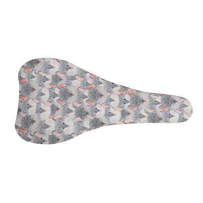 Watercolor Rat Pattern Print Bicycle Seat Cover