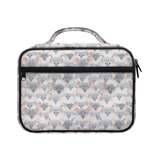 Watercolor Rat Pattern Print Briefcase Bible Bag