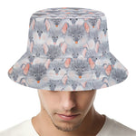 Watercolor Rat Pattern Print Bucket Hat