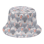 Watercolor Rat Pattern Print Bucket Hat