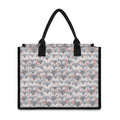 Watercolor Rat Pattern Print Canvas Tote Bag