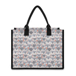 Watercolor Rat Pattern Print Canvas Tote Bag