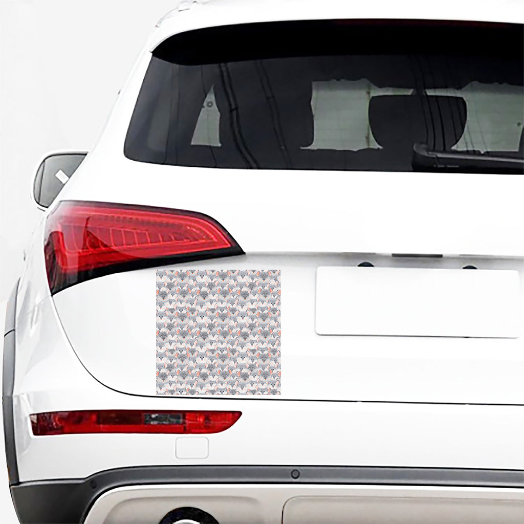 Watercolor Rat Pattern Print Car Sticker
