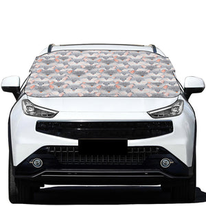 Watercolor Rat Pattern Print Car Windshield Snow Cover