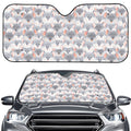 Watercolor Rat Pattern Print Car Windshield Sun Shade