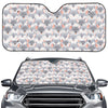 Watercolor Rat Pattern Print Car Windshield Sun Shade