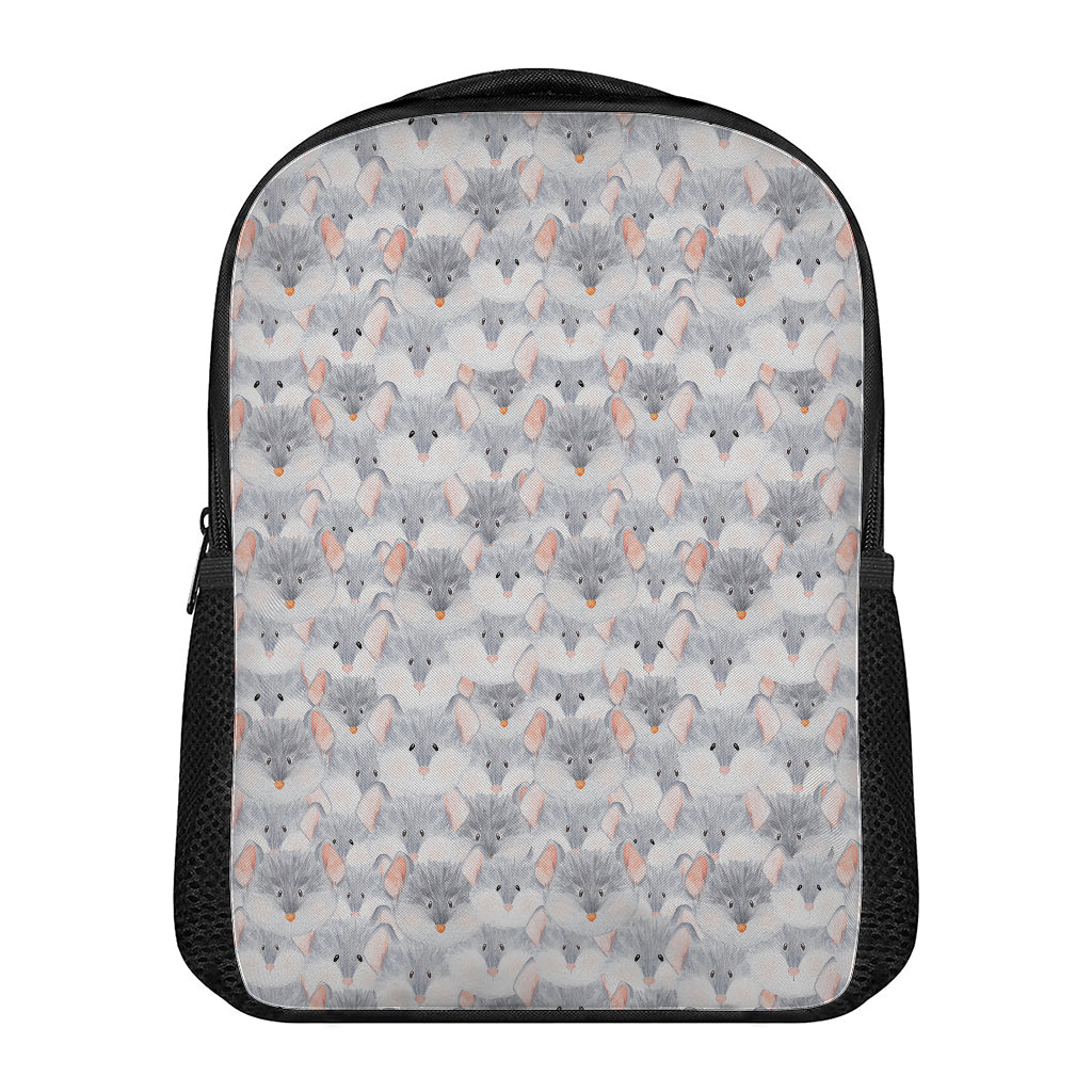 Watercolor Rat Pattern Print Casual Backpack