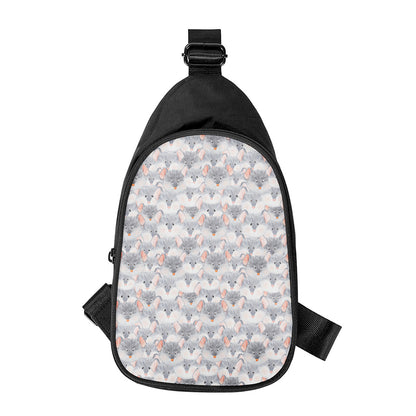 Watercolor Rat Pattern Print Chest Bag