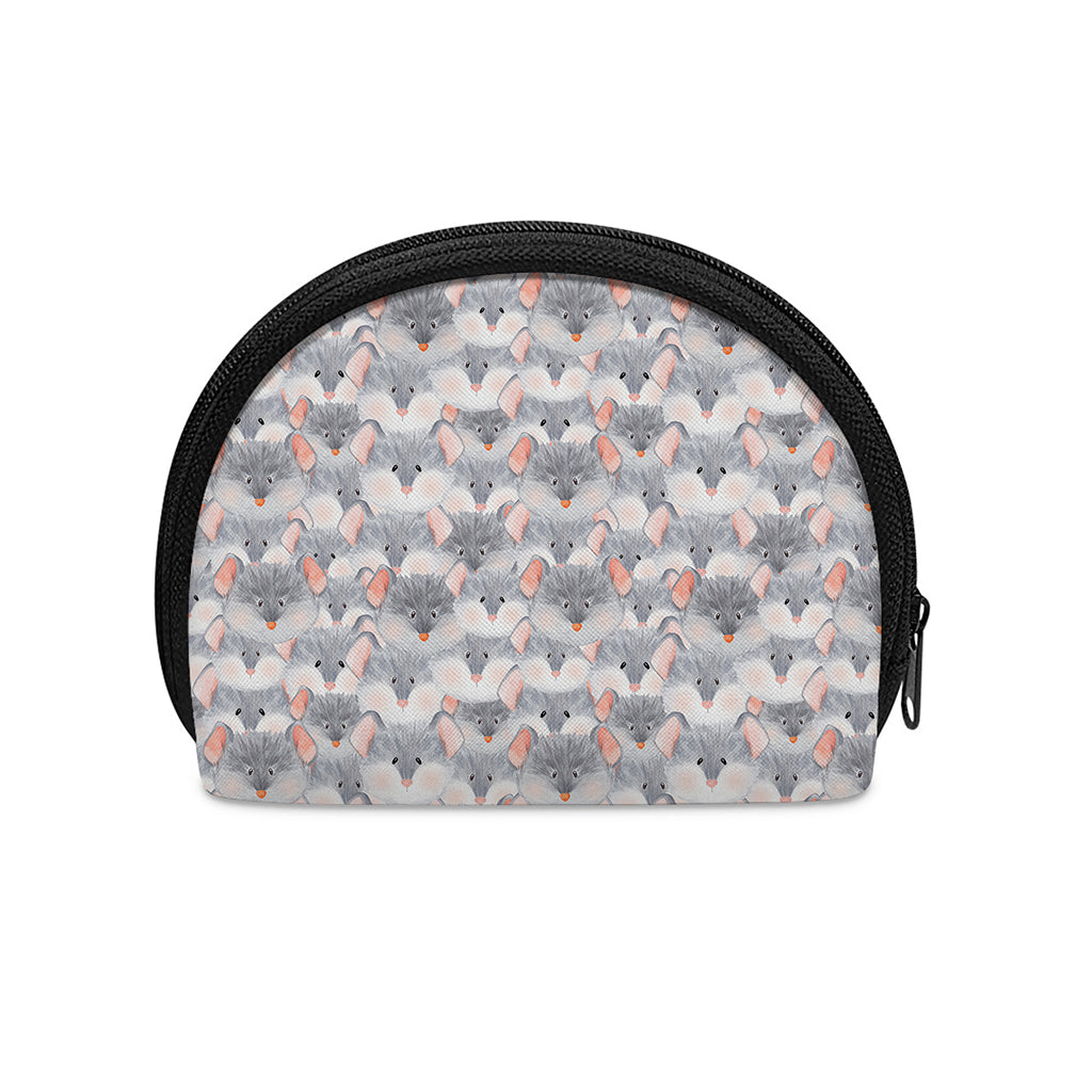 Watercolor Rat Pattern Print Coin Purse