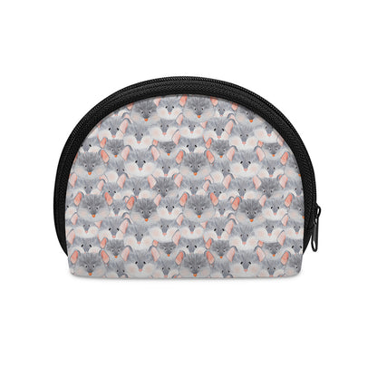 Watercolor Rat Pattern Print Coin Purse