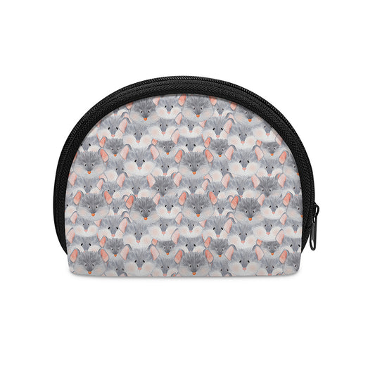 Watercolor Rat Pattern Print Coin Purse