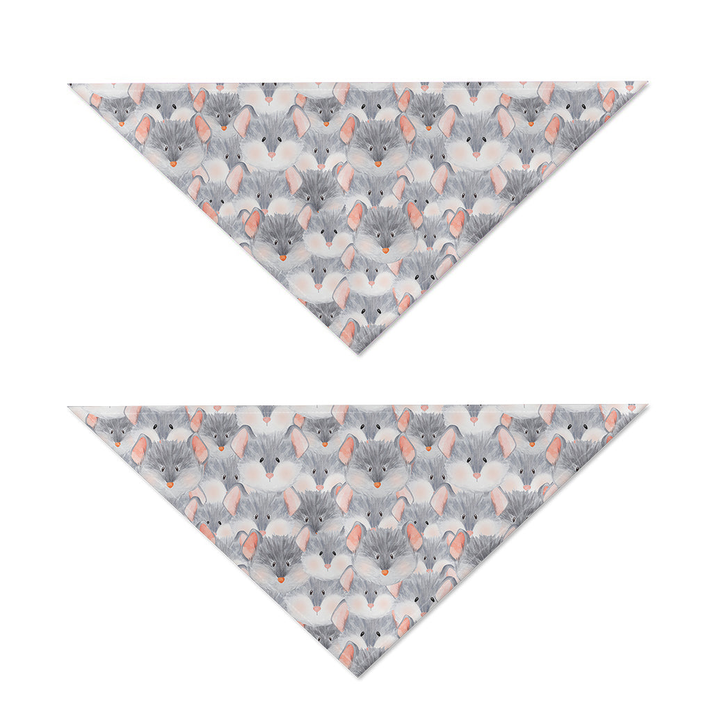 Watercolor Rat Pattern Print Dog Bandana