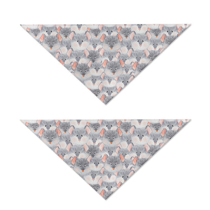 Watercolor Rat Pattern Print Dog Bandana