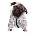 Watercolor Rat Pattern Print Dog Zip Up Hoodie