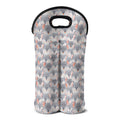 Watercolor Rat Pattern Print Double Neoprene Wine Tote