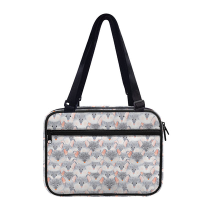 Watercolor Rat Pattern Print Double Strap Bible Bag