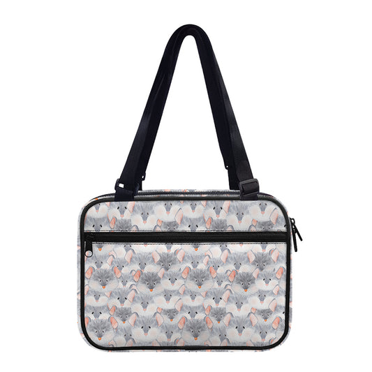 Watercolor Rat Pattern Print Double Strap Bible Bag