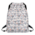 Watercolor Rat Pattern Print Drawstring Backpack