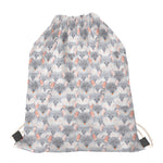 Watercolor Rat Pattern Print Drawstring Bag