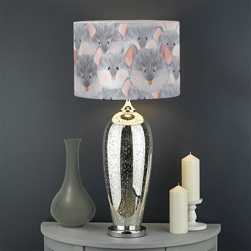 Watercolor Rat Pattern Print Drum Lamp Shade