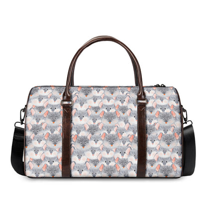 Watercolor Rat Pattern Print Duffle Bag