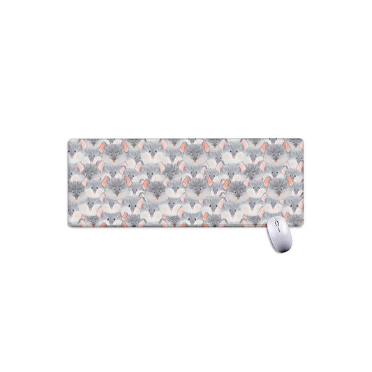 Watercolor Rat Pattern Print Extended Mouse Pad